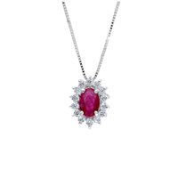Collana Babila Milano Donna Bacia_Mi in Oro bianco Rubino 0.48 Ct 135033 - 135033